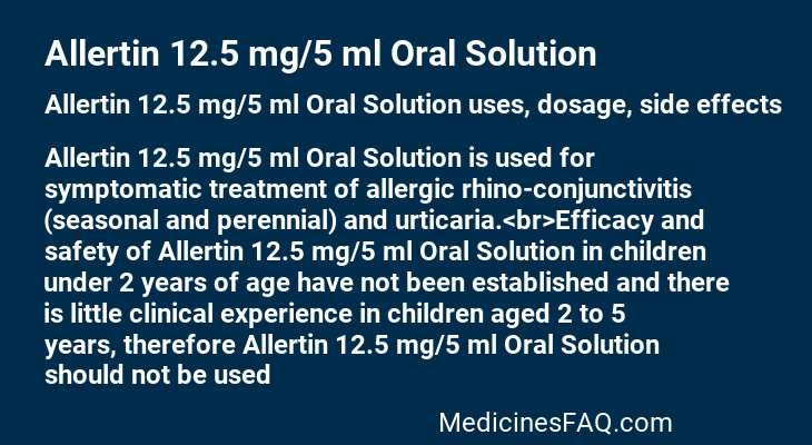 Allertin 12.5 mg/5 ml Oral Solution