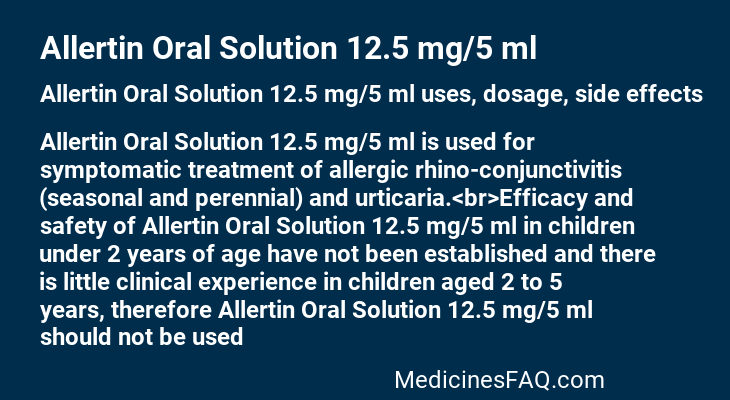 Allertin Oral Solution 12.5 mg/5 ml