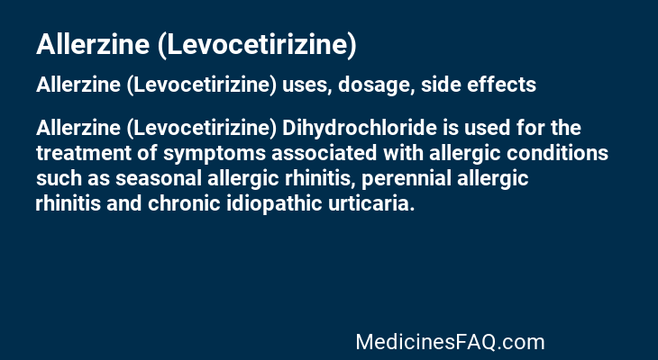 Allerzine (Levocetirizine)