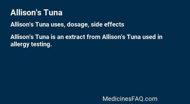 Allison's Tuna