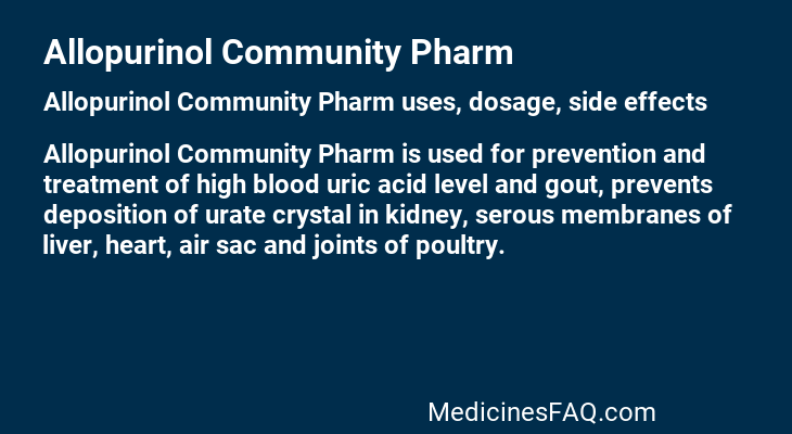 Allopurinol Community Pharm