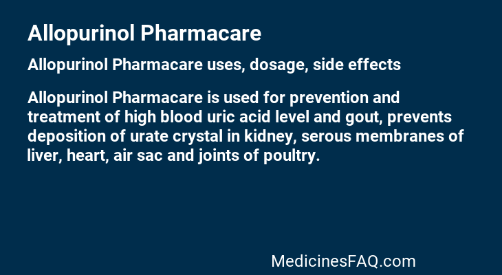 Allopurinol Pharmacare