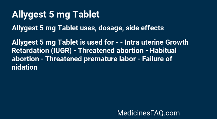 Allygest 5 mg Tablet