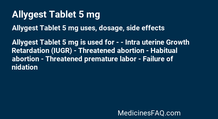 Allygest Tablet 5 mg