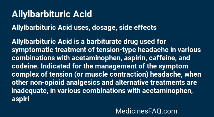 Allylbarbituric Acid