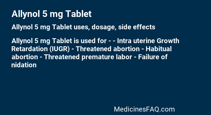 Allynol 5 mg Tablet