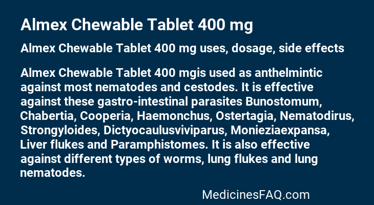 Almex Chewable Tablet 400 mg