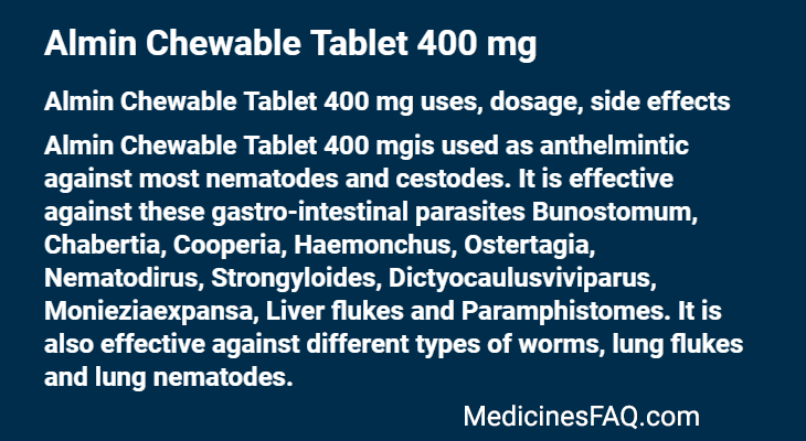 Almin Chewable Tablet 400 mg