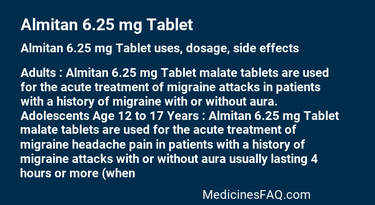 Almitan 6.25 mg Tablet