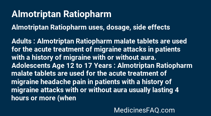 Almotriptan Ratiopharm