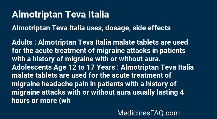 Almotriptan Teva Italia