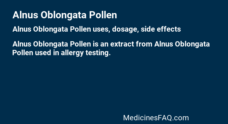 Alnus Oblongata Pollen