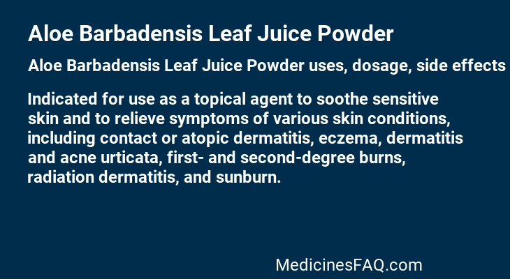 Aloe Barbadensis Leaf Juice Powder