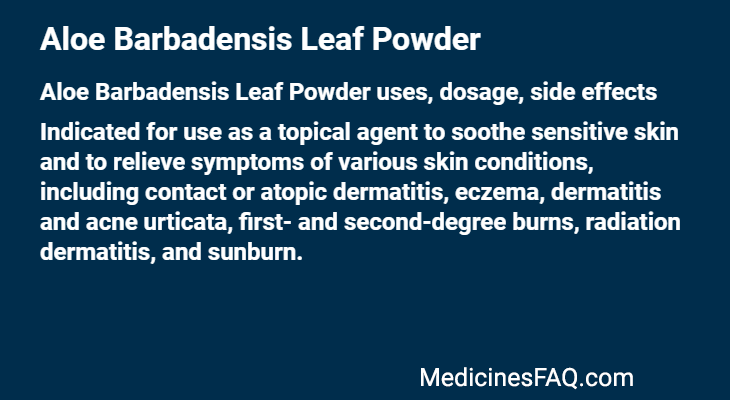 Aloe Barbadensis Leaf Powder