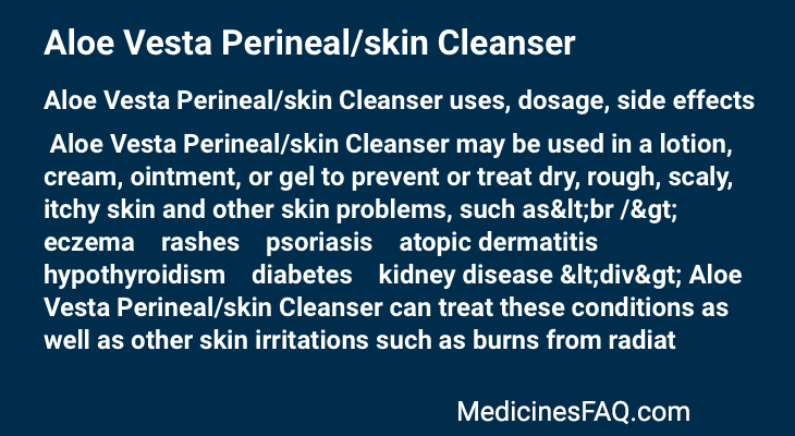 Aloe Vesta Perineal/skin Cleanser
