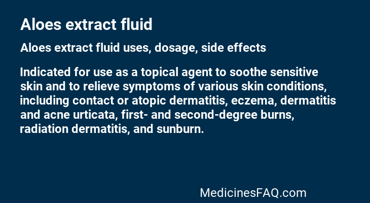 Aloes extract fluid