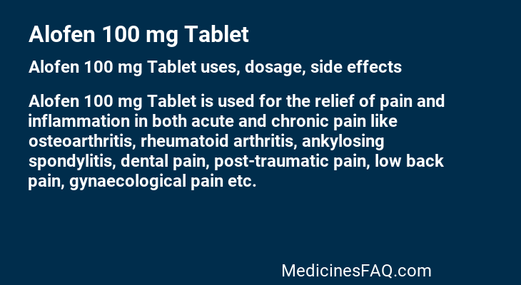 Alofen 100 mg Tablet