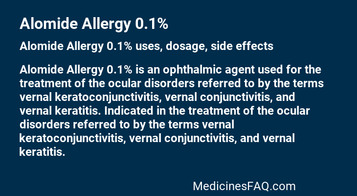 Alomide Allergy 0.1%