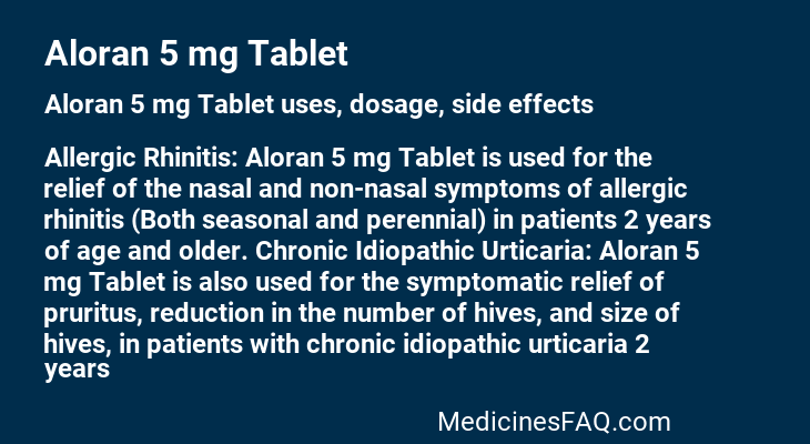 Aloran 5 mg Tablet