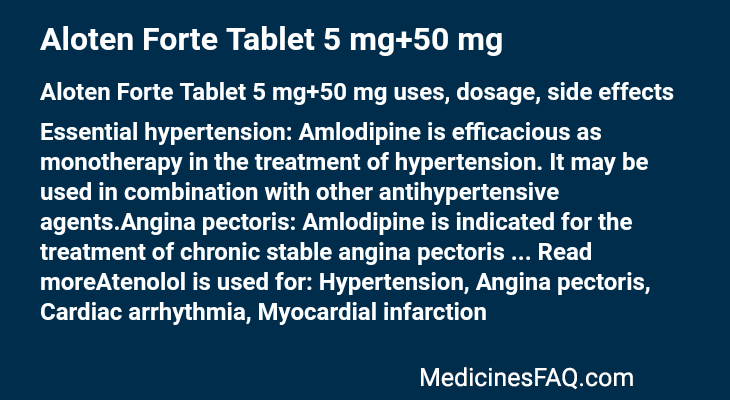 Aloten Forte Tablet 5 mg+50 mg