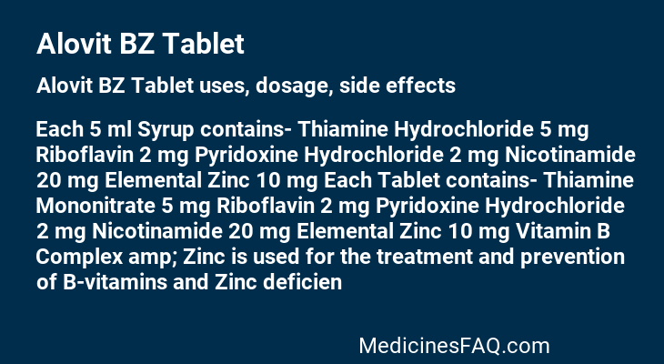 Alovit BZ Tablet