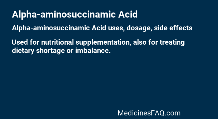 Alpha-aminosuccinamic Acid