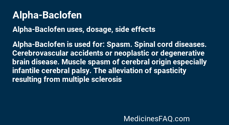 Alpha-Baclofen