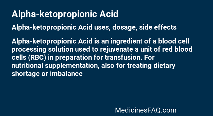 Alpha-ketopropionic Acid