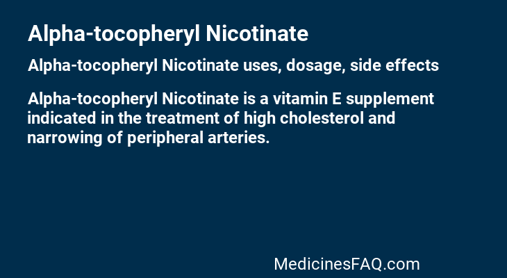 Alpha-tocopheryl Nicotinate
