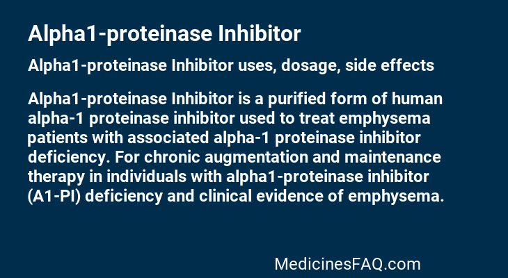 Alpha1-proteinase Inhibitor