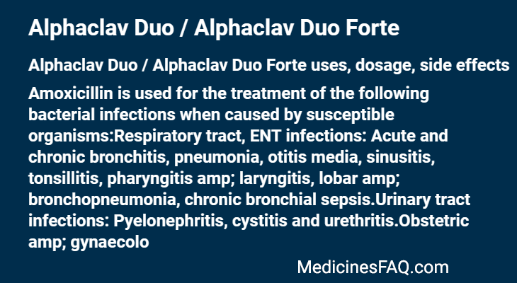 Alphaclav Duo / Alphaclav Duo Forte