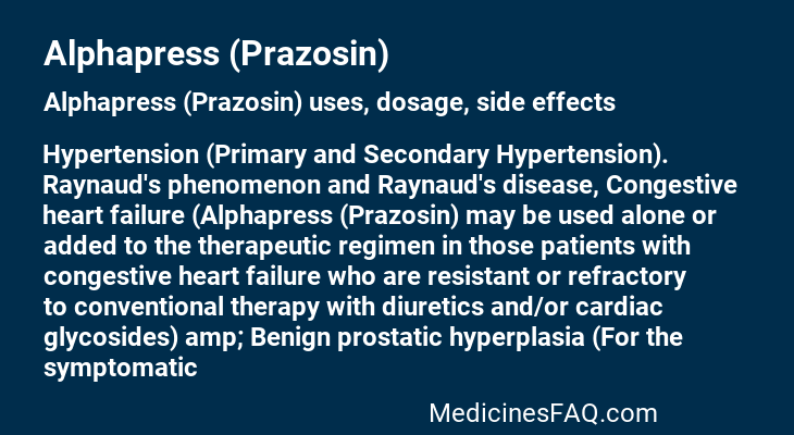 Alphapress (Prazosin)