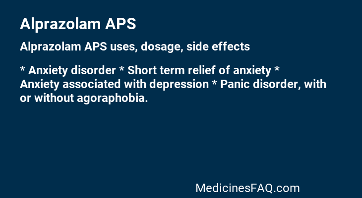 Alprazolam APS