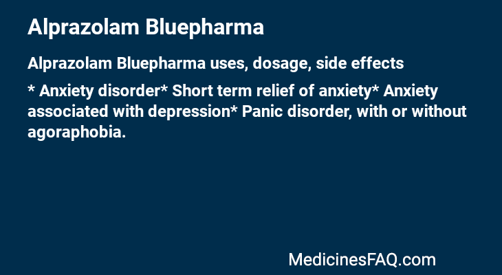 Alprazolam Bluepharma