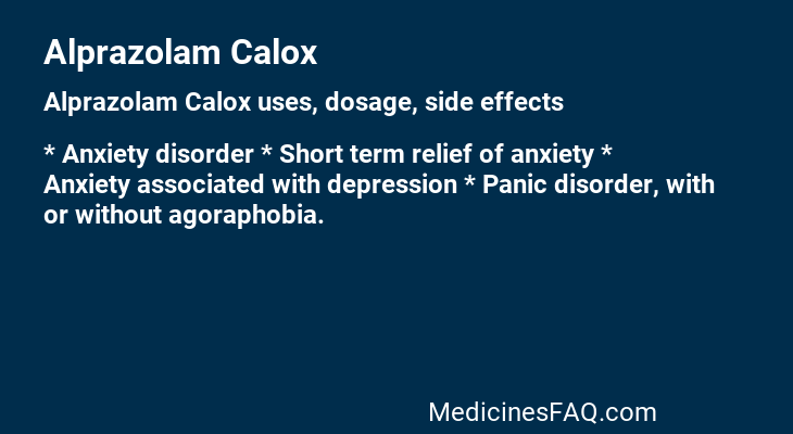 Alprazolam Calox