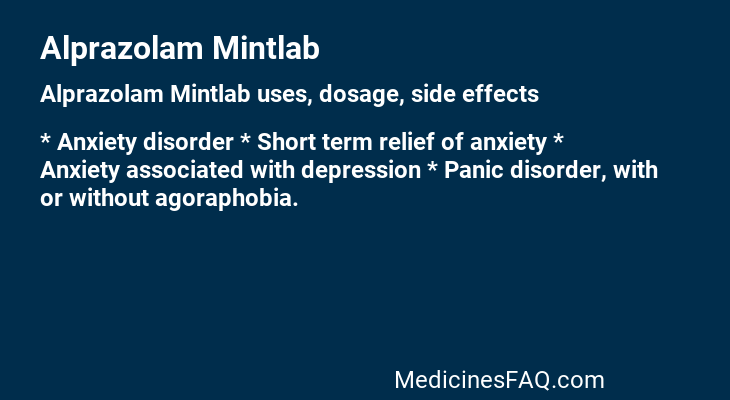 Alprazolam Mintlab