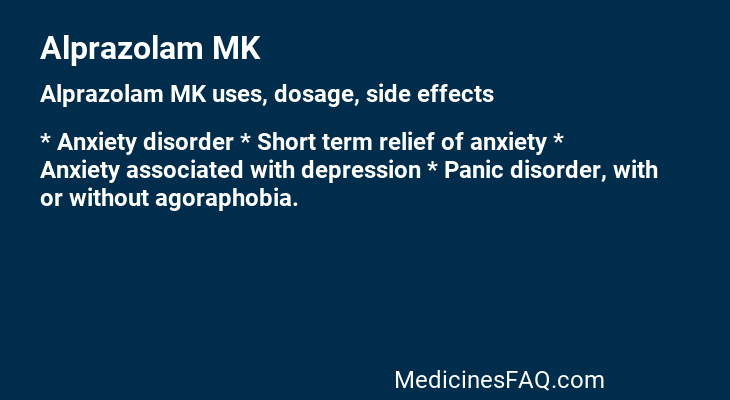 Alprazolam MK