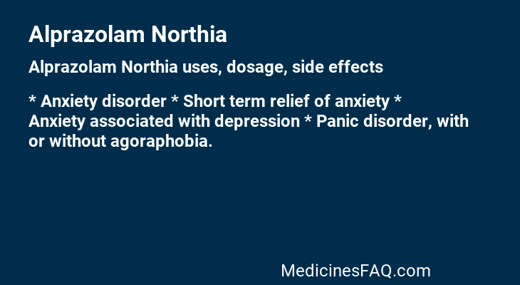 Alprazolam Northia