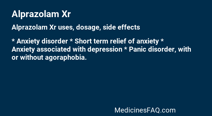 Alprazolam Xr