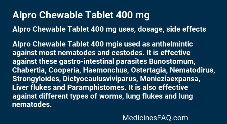 Alpro Chewable Tablet 400 mg