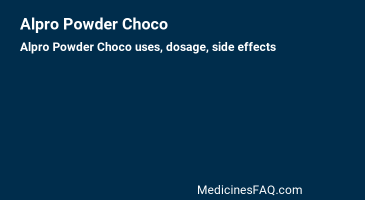 Alpro Powder Choco