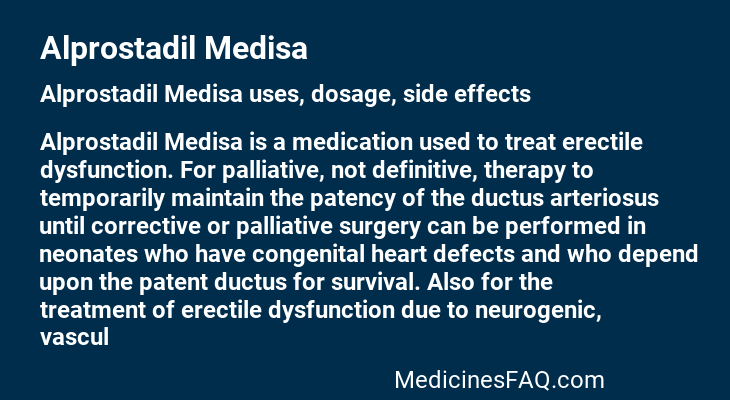 Alprostadil Medisa