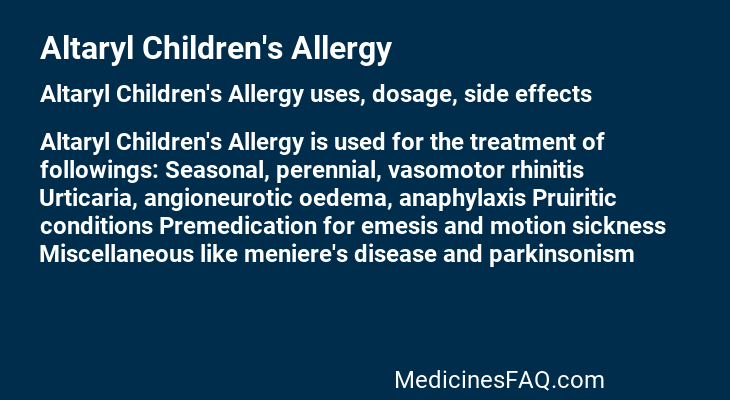 Altaryl Children's Allergy