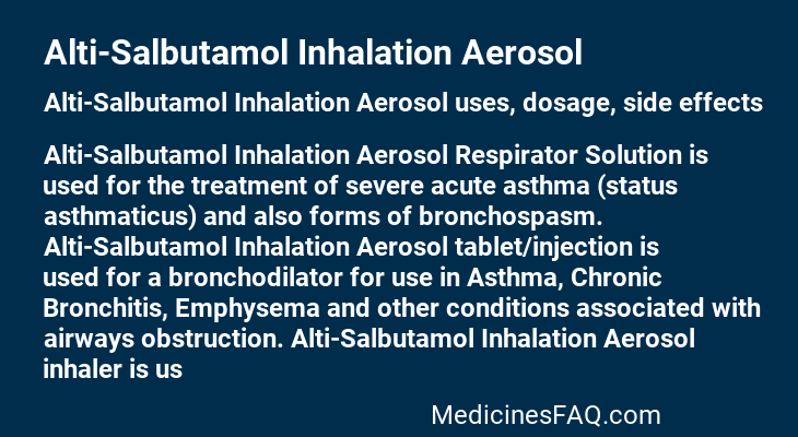 Alti-Salbutamol Inhalation Aerosol