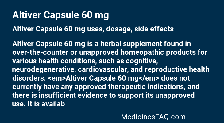 Altiver Capsule 60 mg