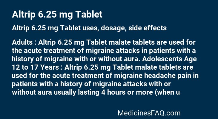 Altrip 6.25 mg Tablet