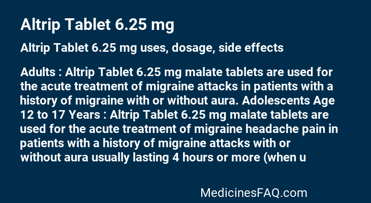 Altrip Tablet 6.25 mg