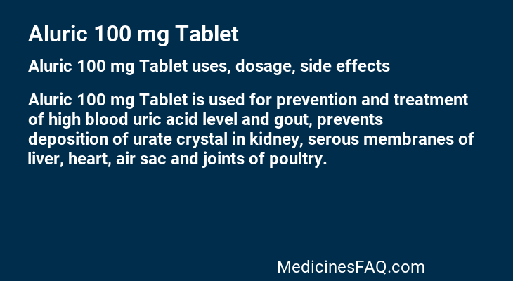 Aluric 100 mg Tablet