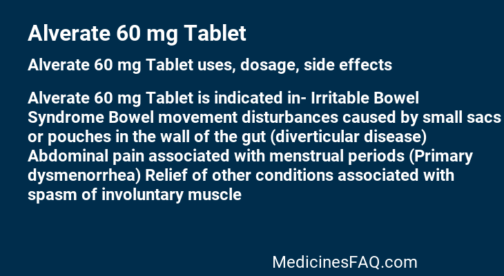 Alverate 60 mg Tablet