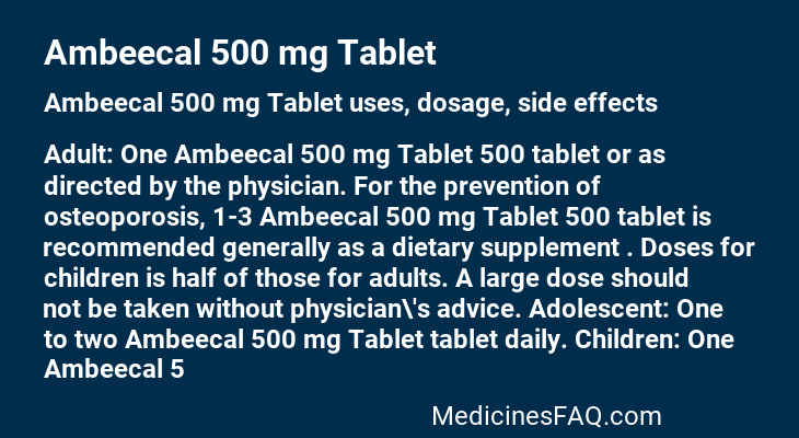 Ambeecal 500 mg Tablet